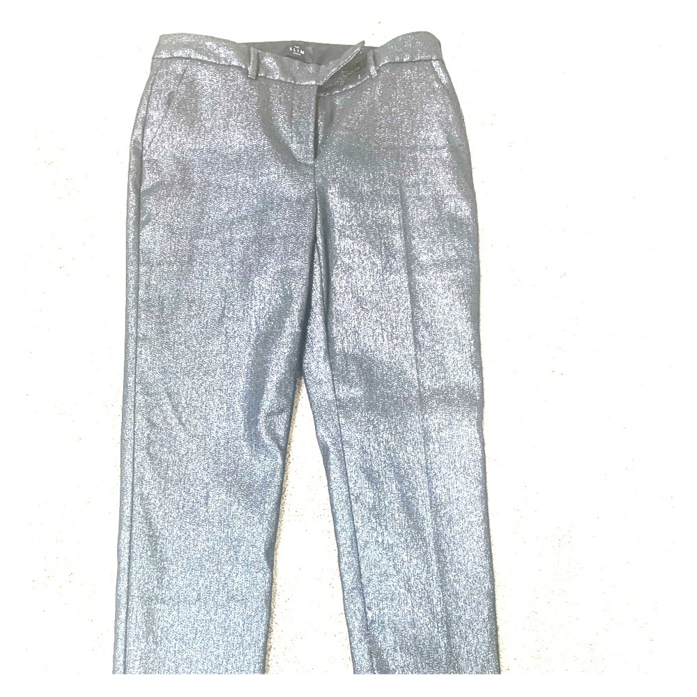 Sparkly silver metallic pants - worn once!